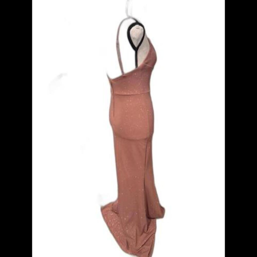 NWT Elegant Rose Gold Glitter Evening Gown by Windsor Prom Formal Party - Picture 6 of 8